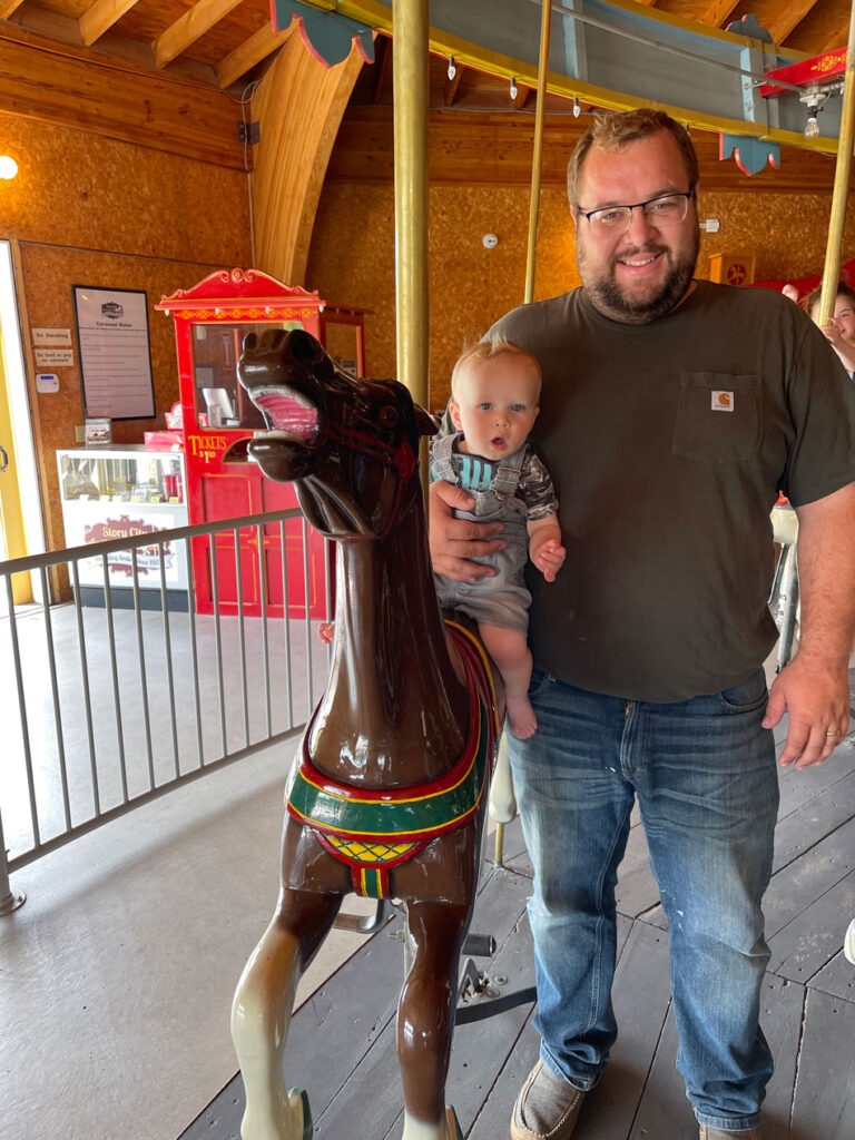 Josh Clark with his son