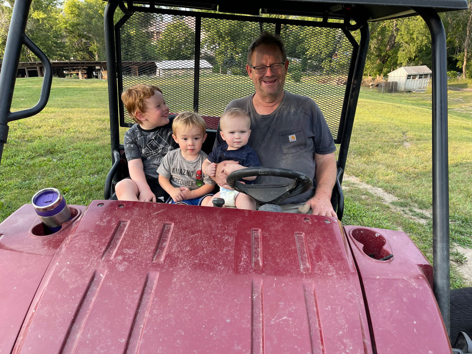 Rob Clark with grandchildren